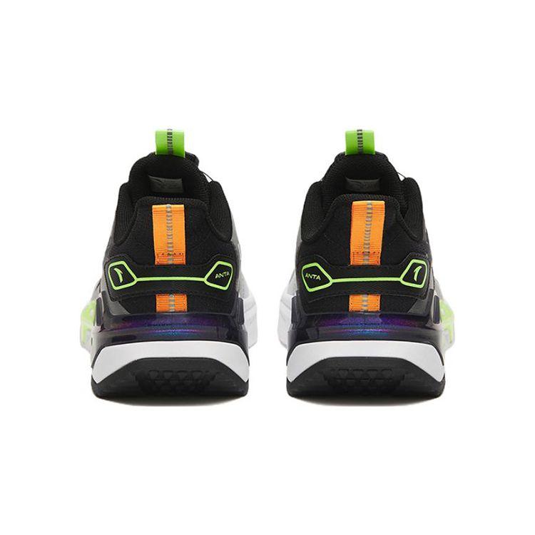 Anta Shock Absorbing Non-Slip Wear-Resistant Breathable Lightweight Low-Top Running Shoes Kids sneaker Black Gray Orange 312245533-1