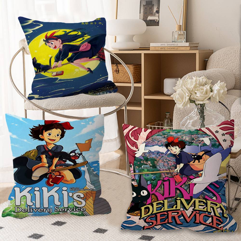 K-Kikis D-Delivery S-Service Pillow Cover for Bedroom Room and Living Room Sofa Decorative Cushion Cover