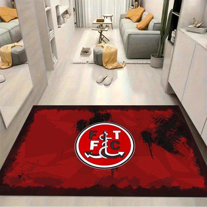 Flamengo FC Anchor Crest Print Area Rug Brazilian Football Club Non Slip Living Room Bedroom Gaming Floor Mat Soccer Fan Home Decor Rug
