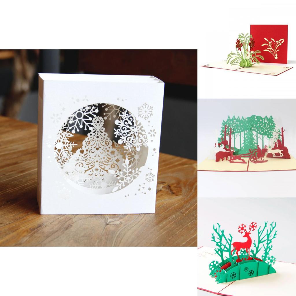 Elegant Laser Cut Paper Card Handmade 3d Gift Card For Celebrations And Holiday Gifts
