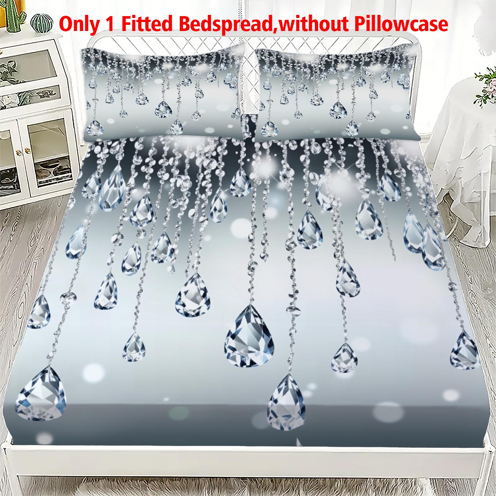 

1pc Rose Heart Fitted Sheet 100% Polyester Durable Bed Sheet NO Pillowcases for Adults Home Bedroom Decor Boys Birthday Gift 99x190x25cm