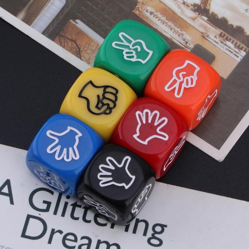 6 Stück/Set Party Brettspiel Requisiten Fingerraten Spiel Würfel Bar Würfel 20mm Party Siebe Party Requisiten Party Spiel Würfel