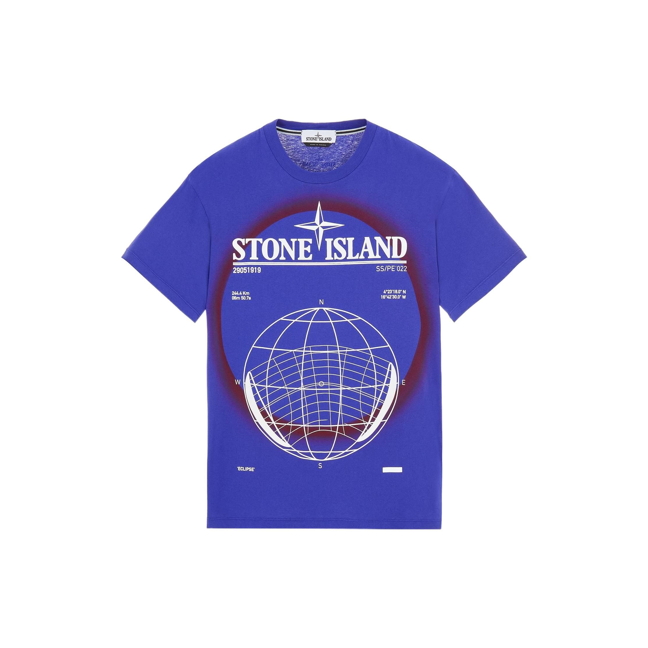 Stone Island Short-Sleeve T-Shirt Bright Blue Men Tops 76152NS96-V0022 S