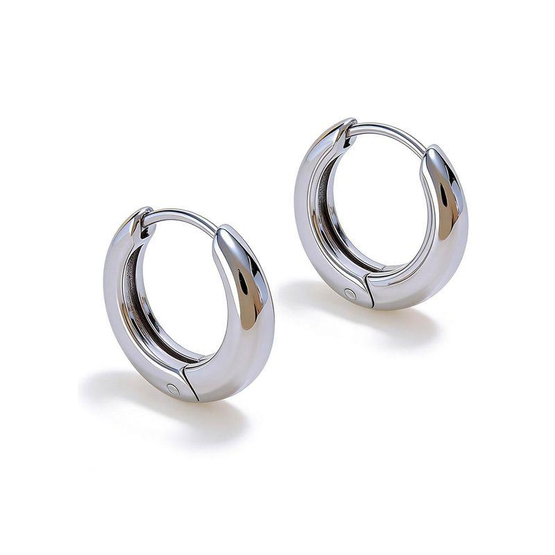 2025 European and American Fashion Men's Earrings Niche Design Light Luxury High-End Earrings for Women Trendy Round Ear Hoops Ear Rings