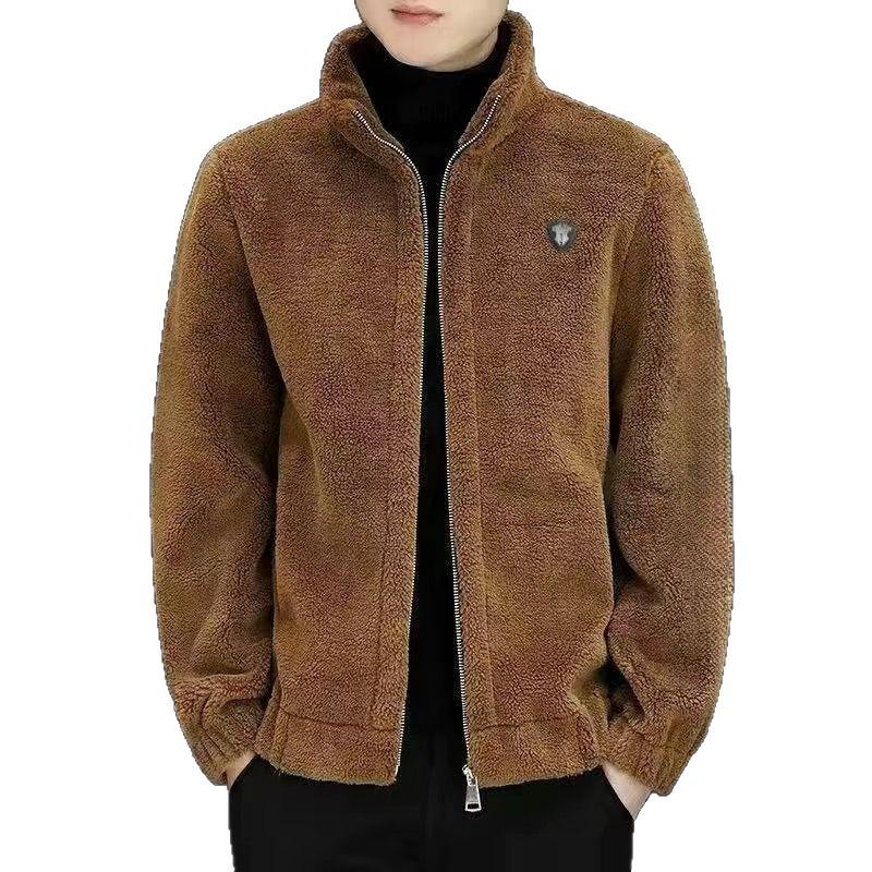 Herren Lammwolljacke: 2025 Verdickte Warme Winteroberbekleidung