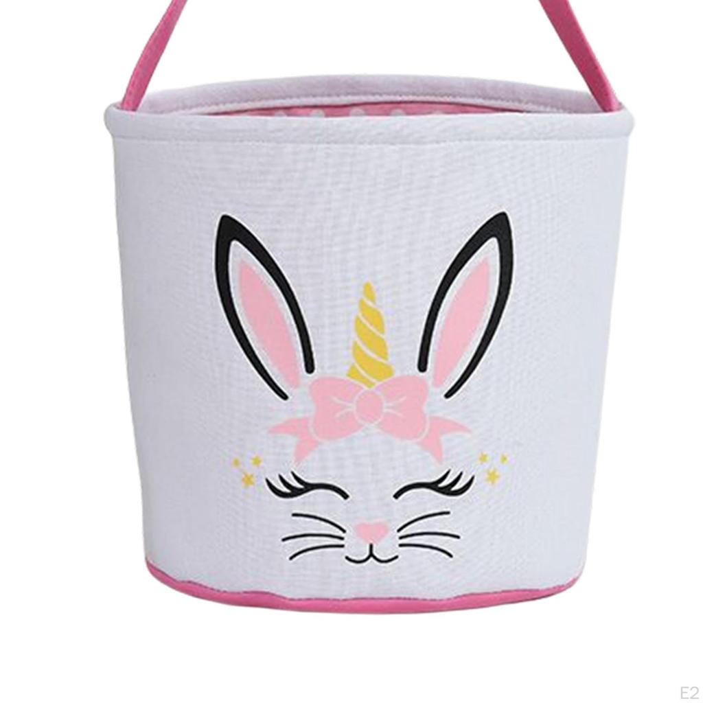 Easter Bunny Bucket Tote Baskets for Candy Gifts