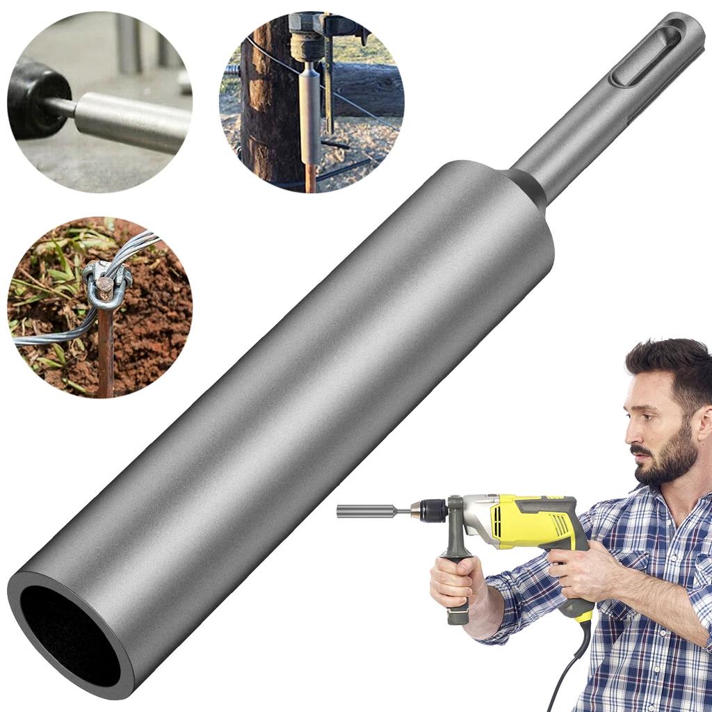 Hardened Steel  for SDS Plus Rotary Hammer Drill Power Tool SDS Plus Ground Rod Driver Durable 17mm Earth Stake Grounding Rod
