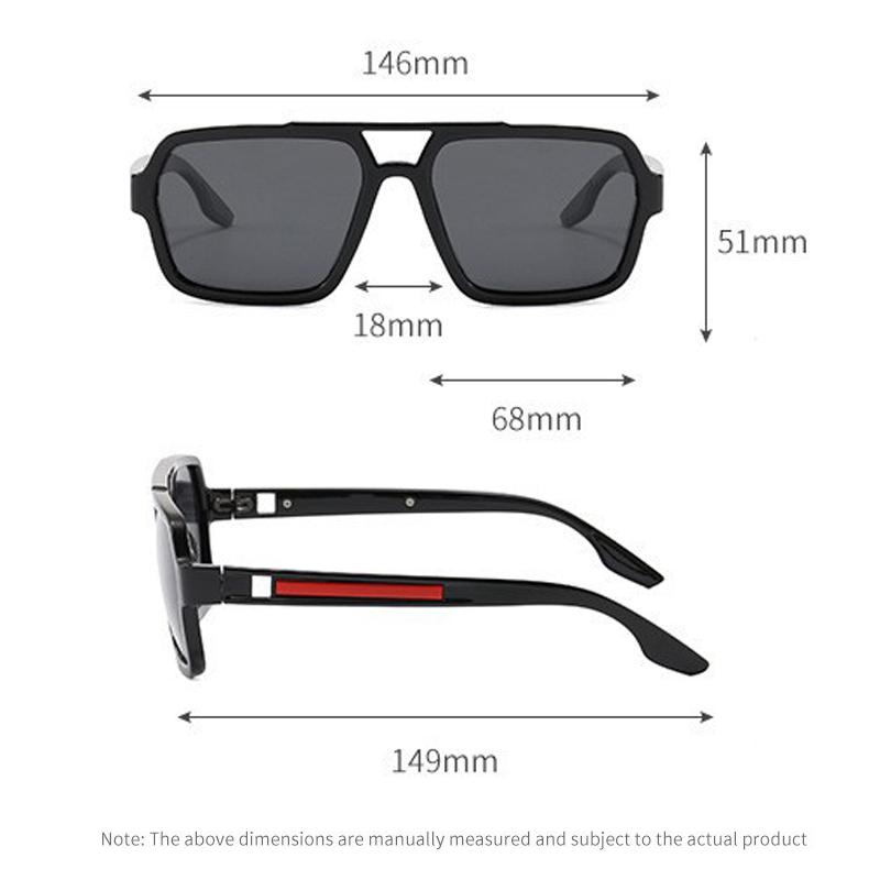 Xiaomi Men Women Double Bridge Square Polarized Sunglasses UV400 Retro Pilot Shades for Driving Fishing Outdoor Trave 830