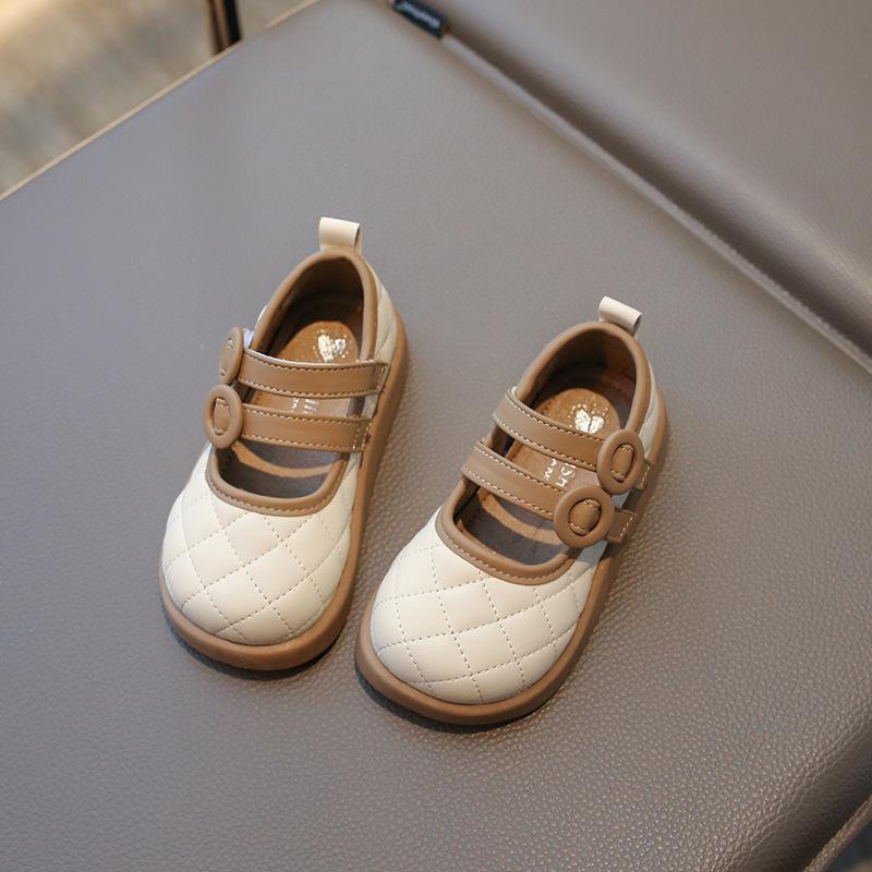 2024 Children's Leather Shoes for Girls Spring Autumn Patchwork Toddlers Casual Shoes Fashion Versatile Kids School Single Shoes