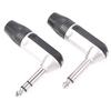 Rean Buchse 6,35 mm TS TRS 90° L-förmiger Winkelstecker Stereo / Mono 2 3-polig 6,5 1/4 Mikrofon Gitarre Audio Nys207 208