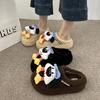 Niedliche Cartoon weiche niedliche Welpen flauschige Hausschuhe Damenbekleidung 2025 Herbst und Winter neu vielseitig lässig warm Baumwollhausschuhe