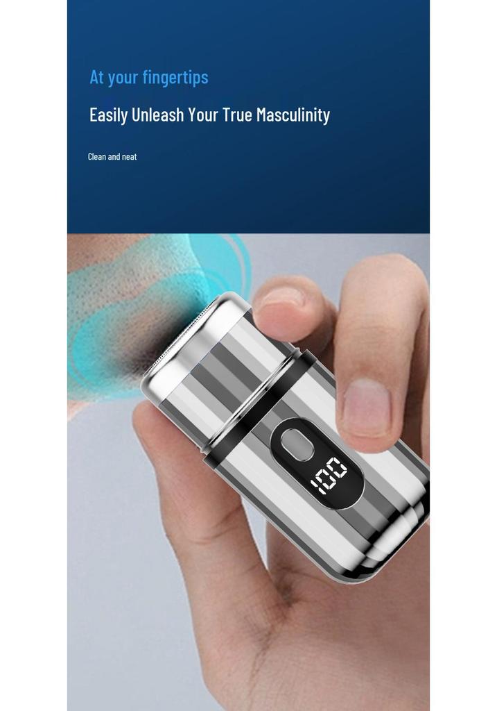 Portable Mini Electric Shaver: Upgraded Washable Digital Display for Men