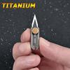Pure Titanium Mini Knife Demolition Express Knives Keychain Pendant Letter Opener Unboxing Knife Portable EDC Tool
