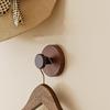 Natural Wood Adhesive Wall Hooks Strong Hold No Drilling For Bedroom Bathroom Hanging Keys Bags Coats