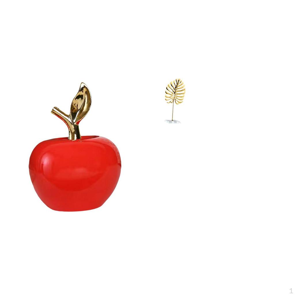 Ceramic Figurine Fruit Sculpture And Metal Statue Abstract Artwork for Home Cafe Study Room