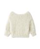 Lily Brown Fringe Feather Knit Top LWNT251059 IVR Women's