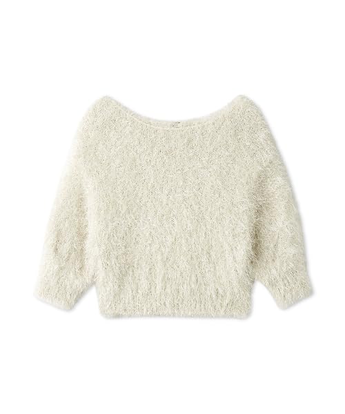 

Топ трикотажный с бахромой из перьев Lily Brown LWNT251059 IVR Женский