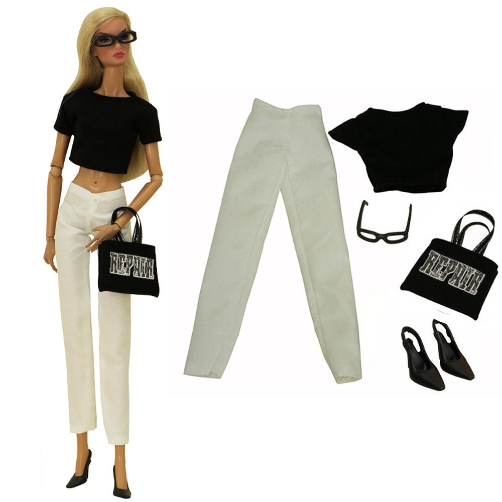 1 Set 11,5 Zoll Puppe Lederkleidung 1/6 Puppenkleid 29-32 CM Puppenmantel Für FR ST Puppenzubehör Kleidung Damen Partykleidung JJ