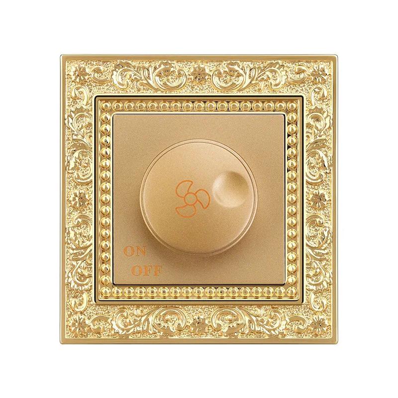 Luxury Vintage Push Button Switch 1/2/3/Gang 2Way,EU France Standard Copper Wall socket,Universal Light Home Switch Power Outlet