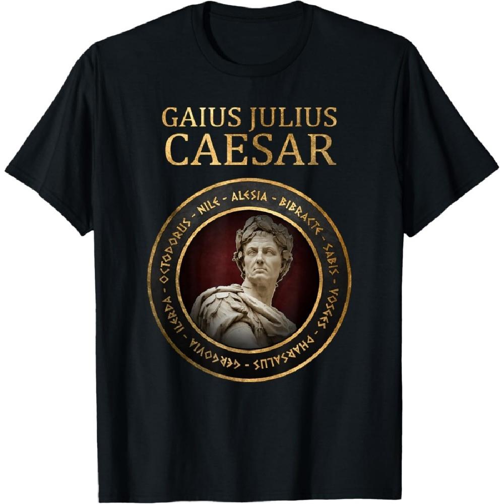 

Agema-Bekleidung Gaius Julius Caesar Roman History T-Shirt Black Unisex-Adults Small Classic Fit Short Sleeve Crew Neck Lightweight S