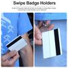 10pcs Transparent Swipe Badge Holder Hard Passes Protector Sleeve Card Badge Holder  Office