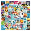 Stickers Waterproof Stickers Car Camping Stickers Hawaiian 100 Surf Stickers Set