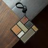 Mondrian Style Leather Handmade Bag Pendant Simple Personality Niche Art Women's Keychain