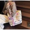 Women's Large Capacity Cartoon Canvas Tote Bag - Cute, Versatile, Single Shoulder for Commuting