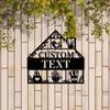 Custom Metal Wall Ornament, Personalized Family Name & Address Sign