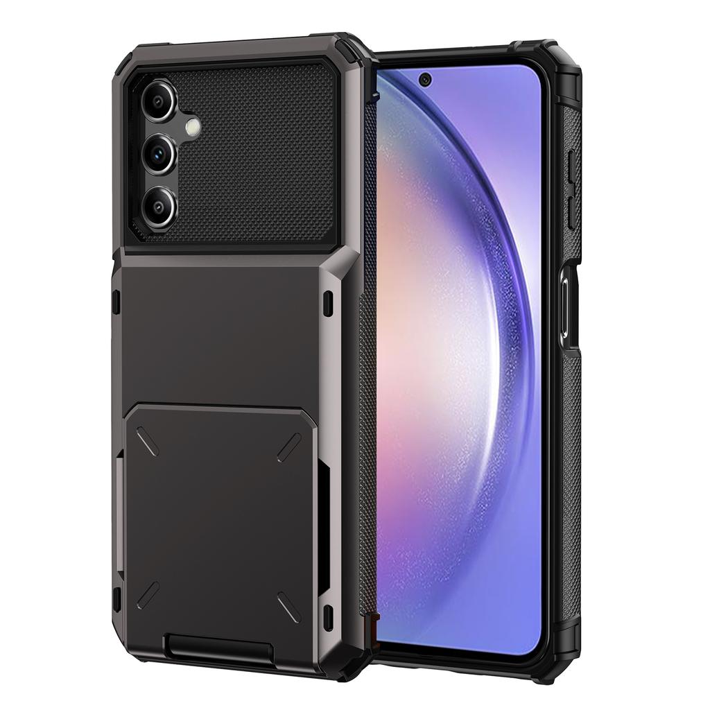 For Samsung Galaxy A54 5G TPU+PC Phone Case Cellphone Flip Card Holder Protective Shell