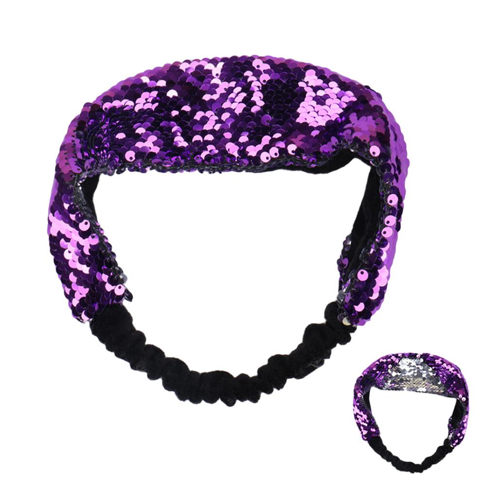 Girl Double-side Sequins Headband Fish Scale Design Delicate Hair Band