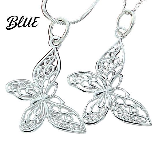Butterfly Necklace Women Hollow-Out Pendant Elegant Dainty Jewelry for Daily