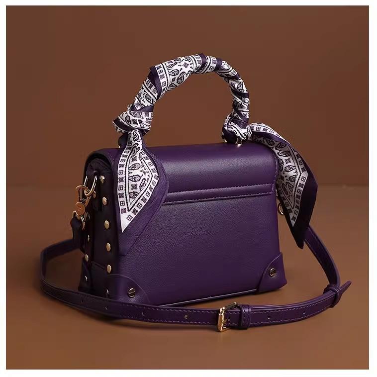 Women's Luxury Purple Crossbody Handbag - Elegant Commuter Style