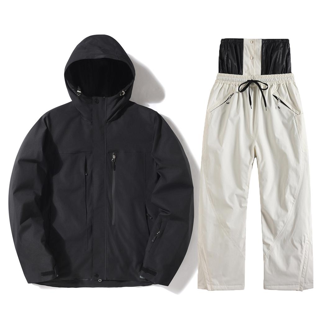 Men's and Women's Ski Suit Outdoor Winter Warm Snowboard Suit Waterproof Windproof Skiing Jacket and Pants Set Oversize Breathable Insulated Snow Suit