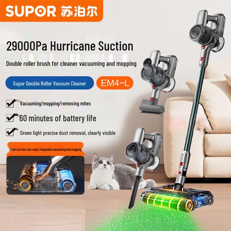 Supor Cordless Wet Dry Vacuum with Dual Brushes