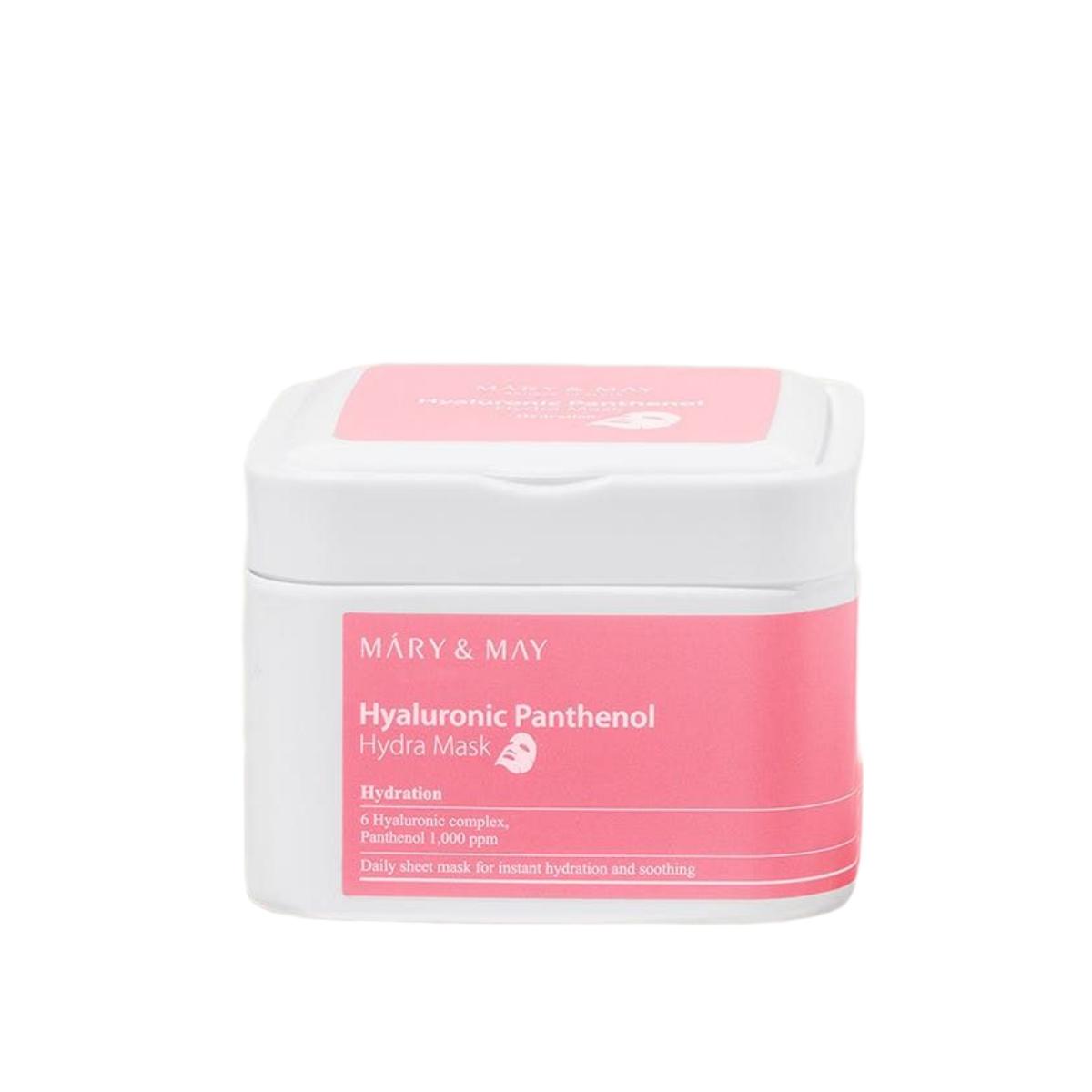 Mary&May Hyaluronic Panthenol Hydra Mask 30 Sheets (Deep Hydrating & Moisture Barrier Daily Sheet Pack Box)