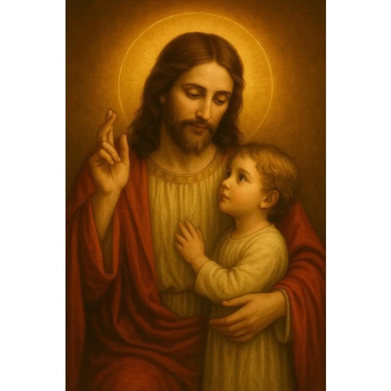 Newlyweds Jesus Catholic Posters Classic Pray Motivational Spirit Modern Prints Canvas Wall Art Picture Home Living Room Decor