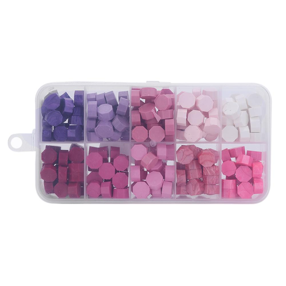 200pcs/box Octagon Fire Painting Pills Sealing Wax Grain Tablet for Stamping