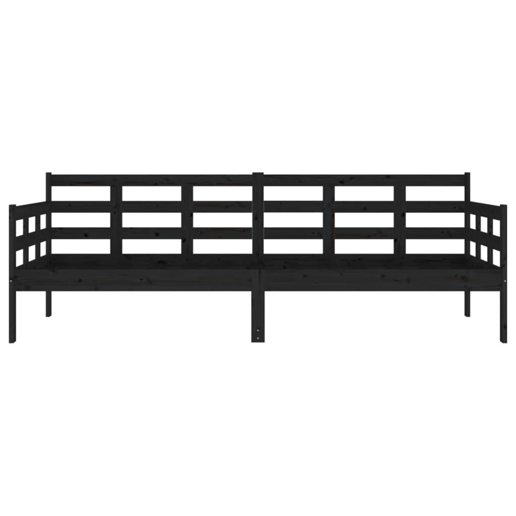 Vidaxl Daybed, Black, Solid Pine Wood, 80X200 Cm