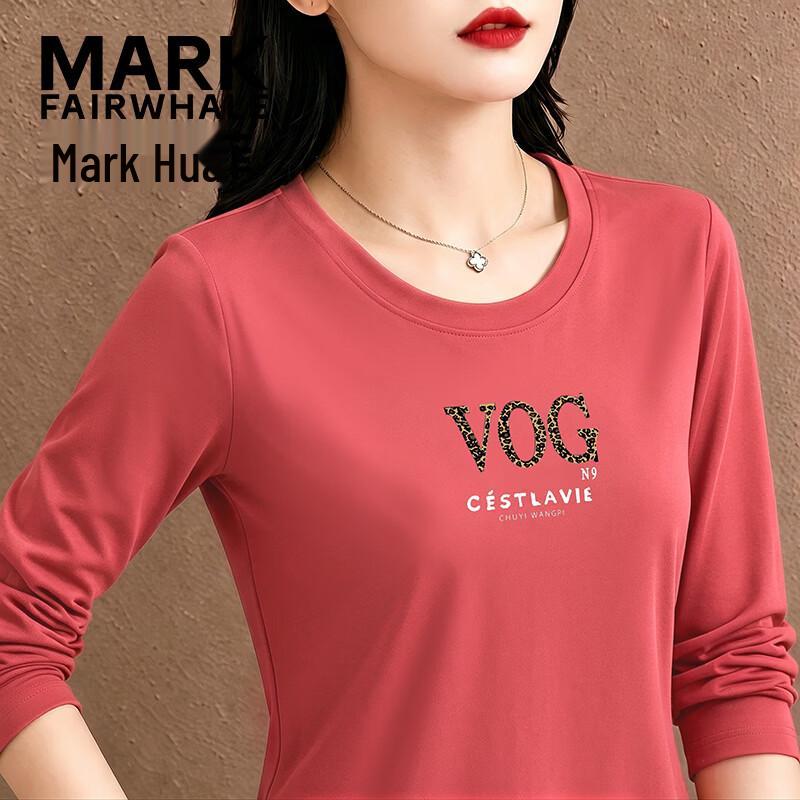 MARK FAIRWHALE Women's Long Sleeve Crewneck Graphic T-Shirt