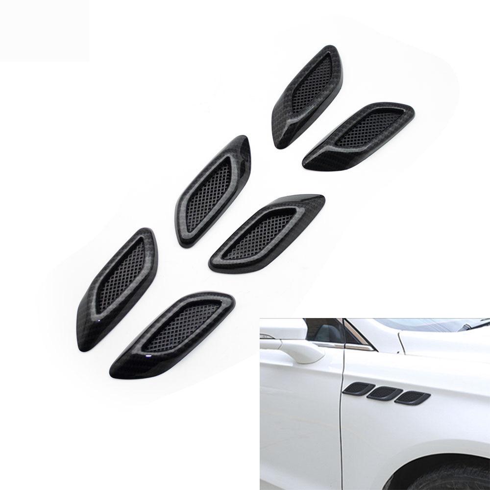 Car Hood and Fender Carbon Fiber Vent Stickers