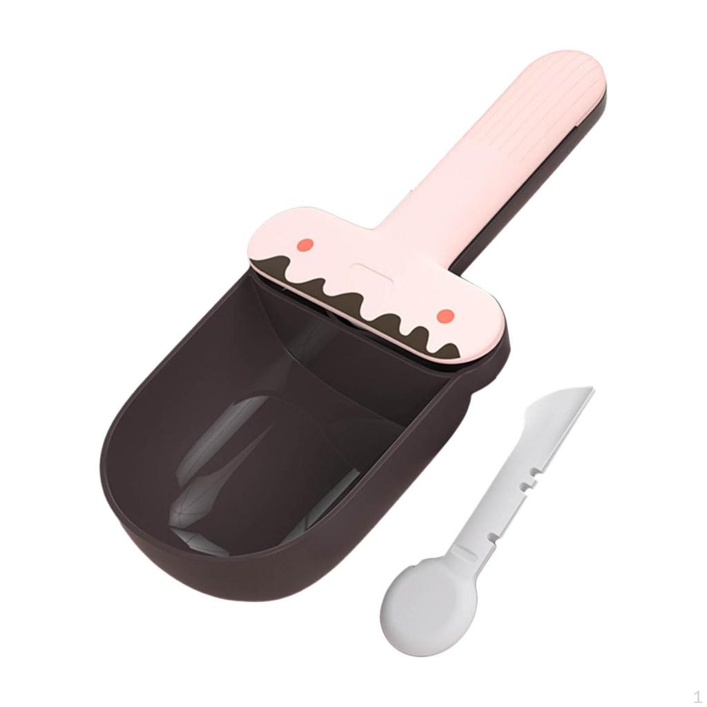 Cat Measuring with Ergonomic Bag Clip Handle Food Feeder Multifuctional Pet Scooper Cats