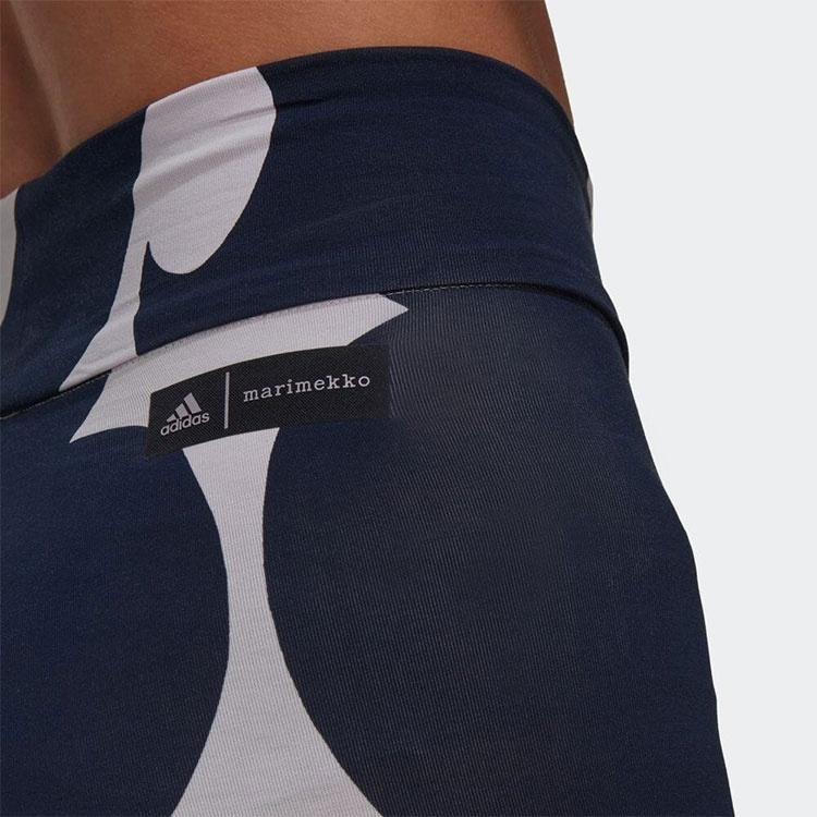 (WMNS) Adidas X Marimekko Rib Short Leggings Knee Length Asia Sizing 'Purple Navy' Women's HH8760