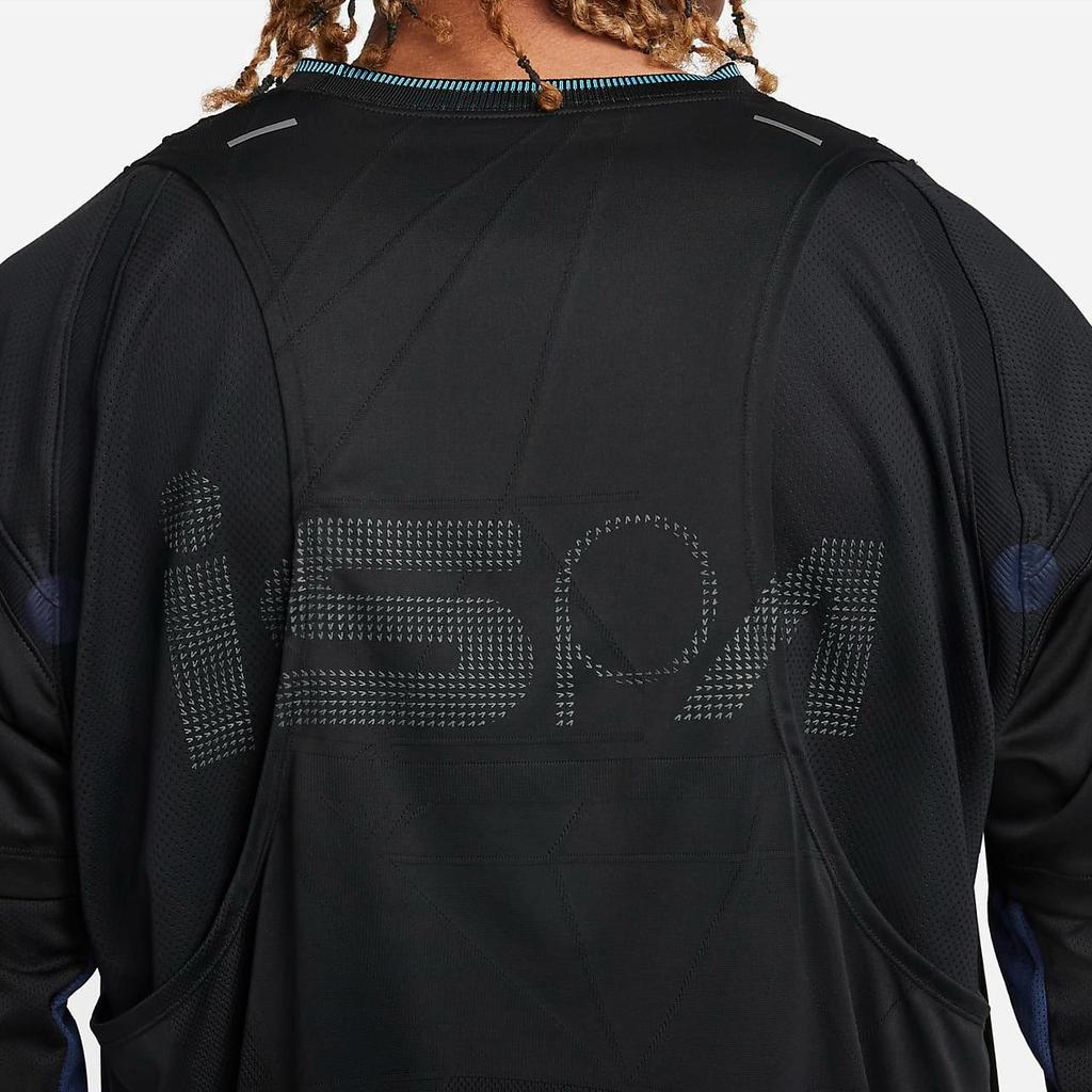 Nike Serie ISPA FW23 T-shirt a maniche lunghe con cuciture multiformi Unisex Top Nero FB2706-010