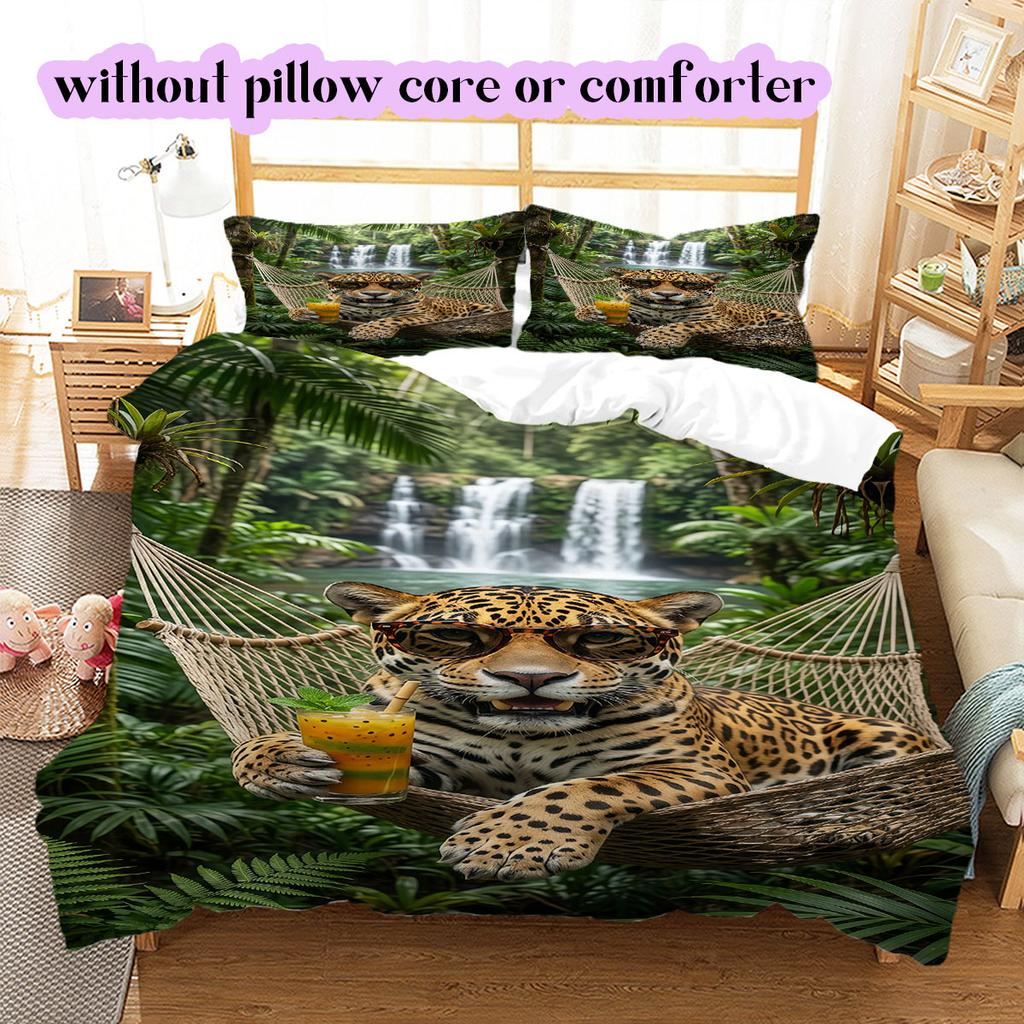 Animal Beach Vacation Pattern Bedding,Quilt Set Quilt Cover Pillowcase Home Birthday Gift (1*duvet cover+2*pillowcase,without core)