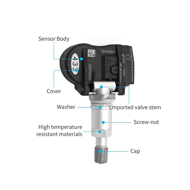 

4PCS 4250C477 TPMS Sensor Replacement Compatible For Chrysler Concorde 02-04 Dodge Caravan 02-03 Jeep Commander 08-10 1 PC