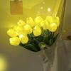 Yousheng Tulip Night Light Bouquet, Glowing Artificial Flowers with Petals, Handheld LED Lamp for Home Bedroom Decor, Valentine's Day Gift for Women