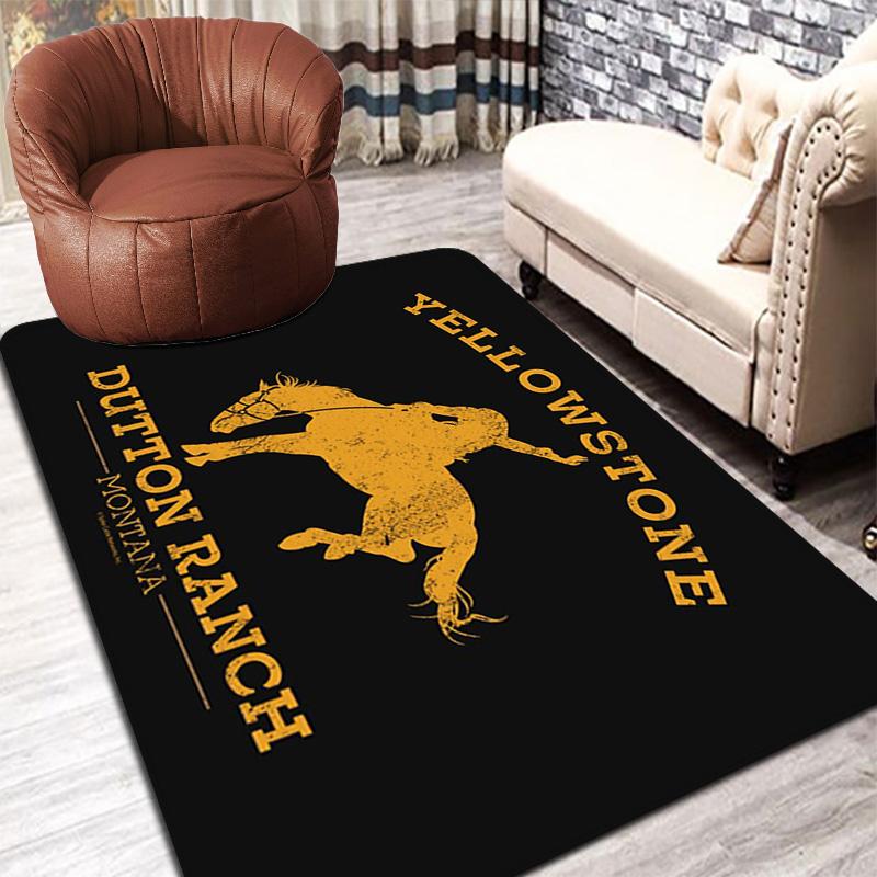 Yellowstone Ranch Rug Floor Mat for Living Room or Bedroom Soft and Comfortable Carpet a Gift for Birthday and Holiday.