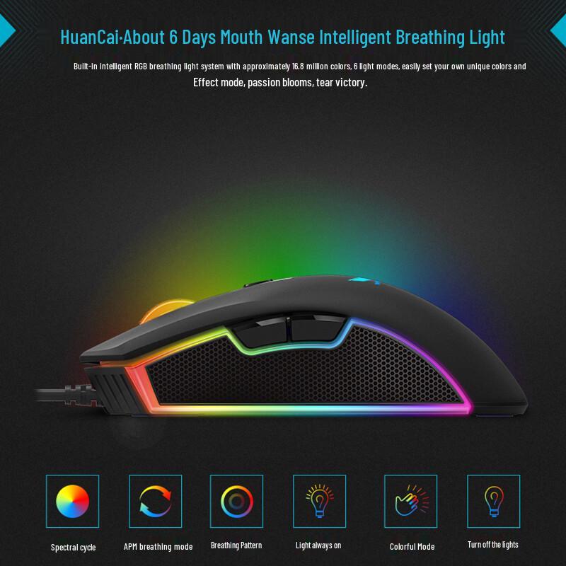 Rapoo V28S Wired RGB Gaming Mouse