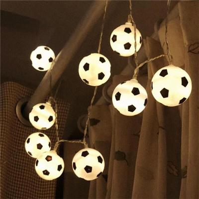 10 LED Football String Lights Indoor Football Outdoor Fairy Lights Garden Accessories Soccer Shaped